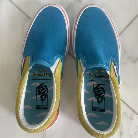 VANS X The Simpson Men's Classic Slip-On Suede Skate Shoe Size 7 Or Women 8.5-9 - Picture 5 of 11